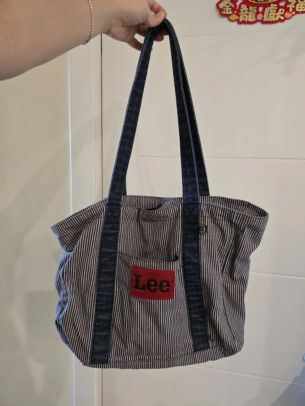 Lee Denim Tote Bag, Hickory Stripe